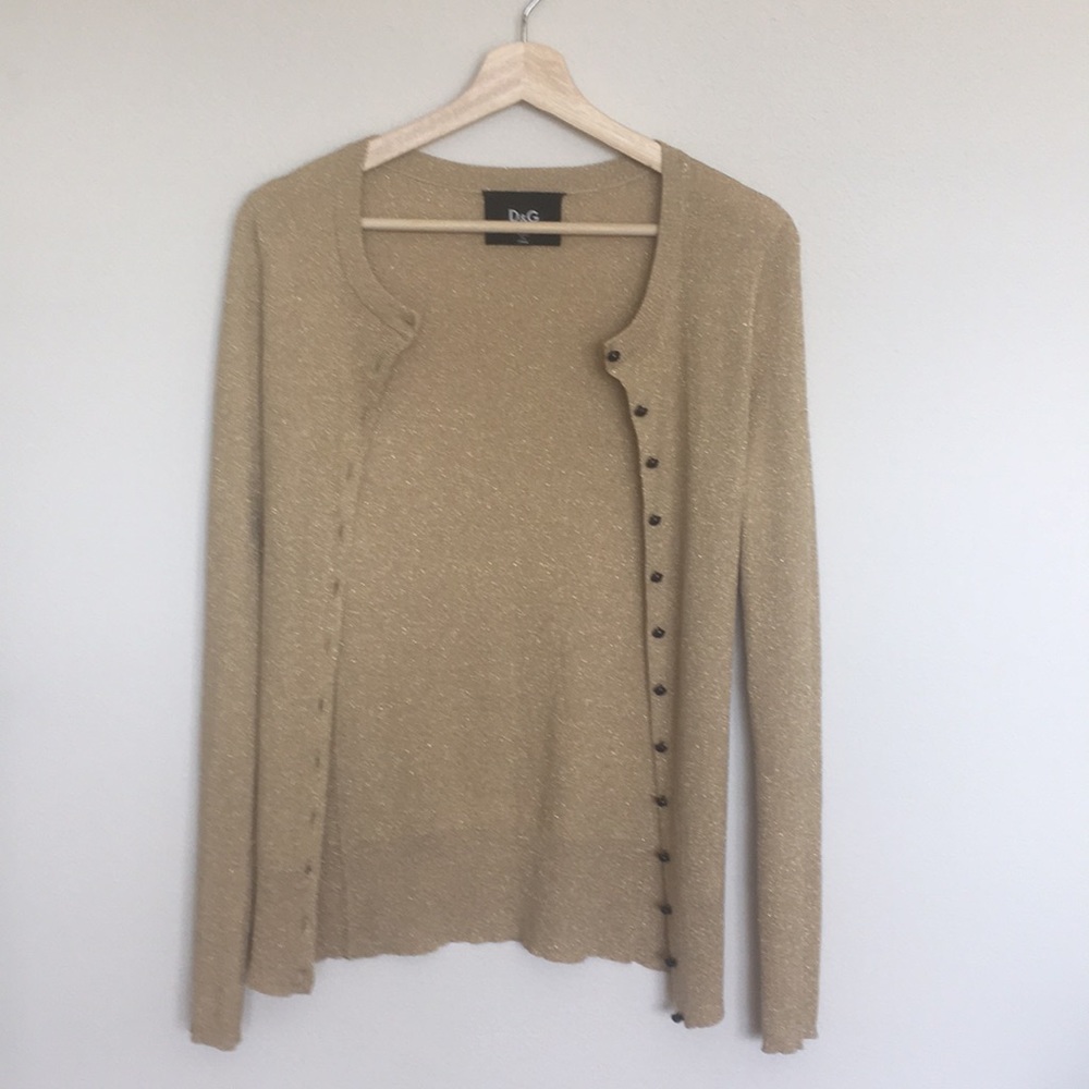 D&G Gold Metallic Cardigan